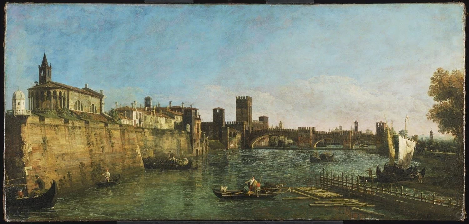 Veduta di verona con Castelvecchio e Ponte Scaligero - Philadelphia Museum of Art